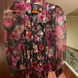 Alice and Olivia floral blouse